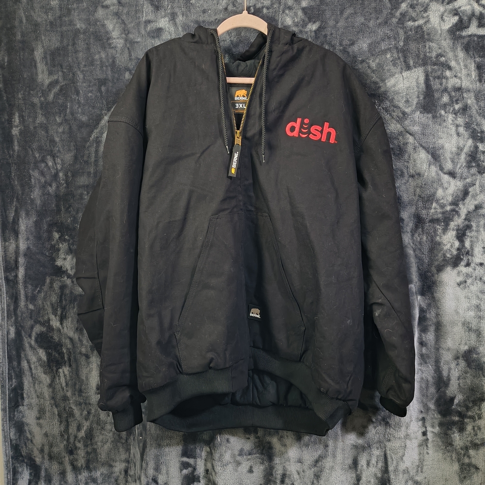 Berne Workwear Black Men's Jacket Dish Co Logo 3XL
